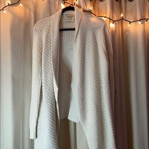 Abercrombie and Fitch White Cardigan